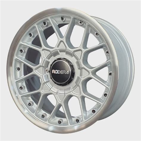 Kit 4 Rodas Aro 15x8 Rodera Bbs Rs 4x100 108 Et 15 Prata C Detalh