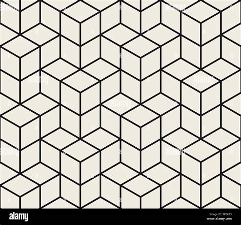 Vector Seamless Geometric Pattern Simple Abstract Lines Lattice Repeating Elements Stylish