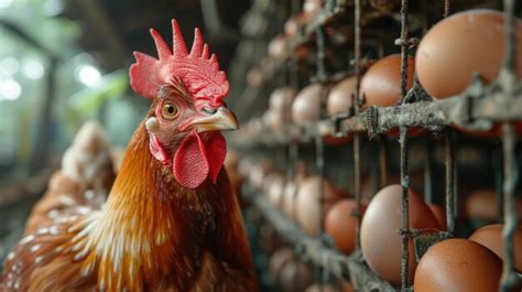 Poulets D élevage D œufs Dans Des Cages élevage Industriel Photo Premium