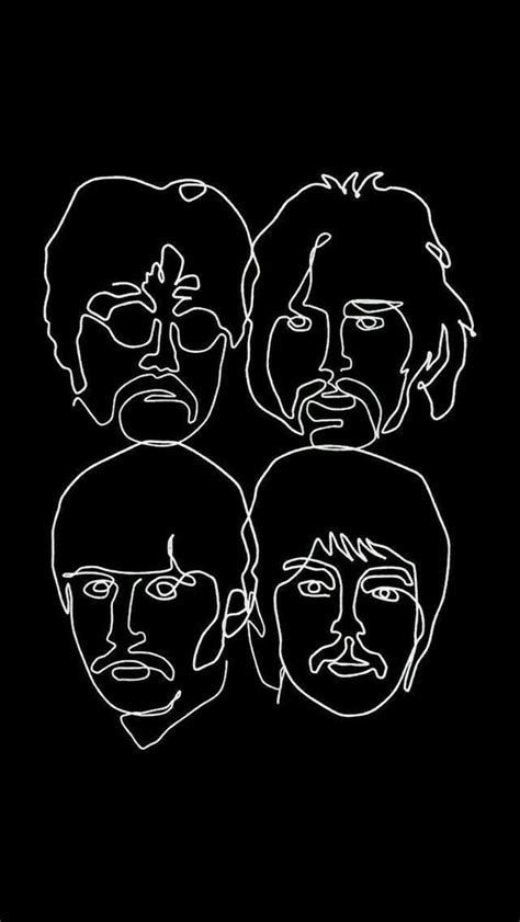 Beatles Black And White Faces