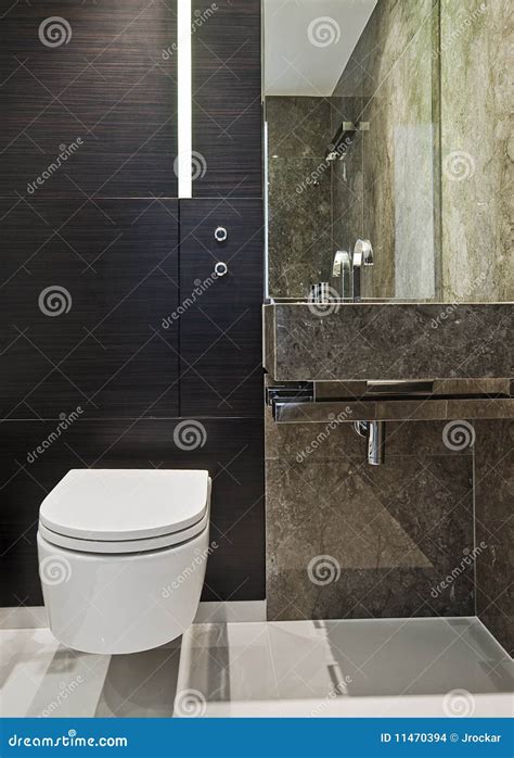 Suite Bathroom in Brown Marble Stock Photo - Image of porcelain ...