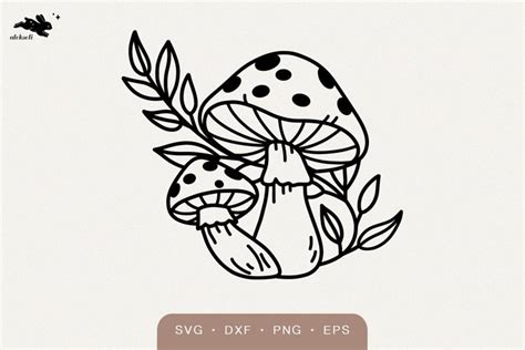 Boho Mushrooms Svg File