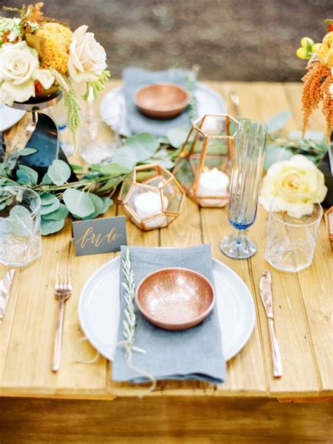 Top 20 Dusty Blue And Copper Wedding Color Ideas Dpf