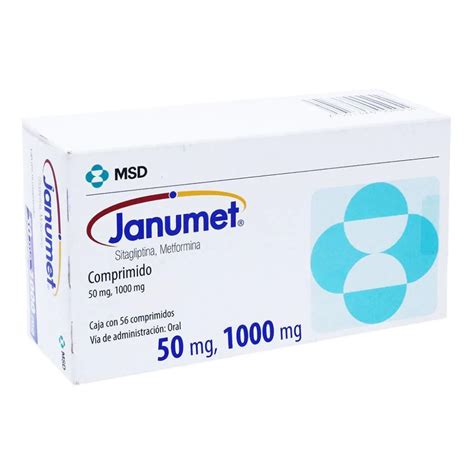 Janumet 50mg1000mg 56 Comprimido Distribuidor De Msd Cohen