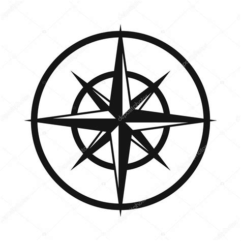 Знак компаса на прозрачном фоне