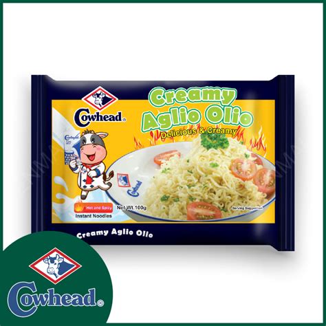 COWHEAD CREAMY AGLIO OLIO INSTANT NOODLES 4 PCS X 100GM – Ben Mart