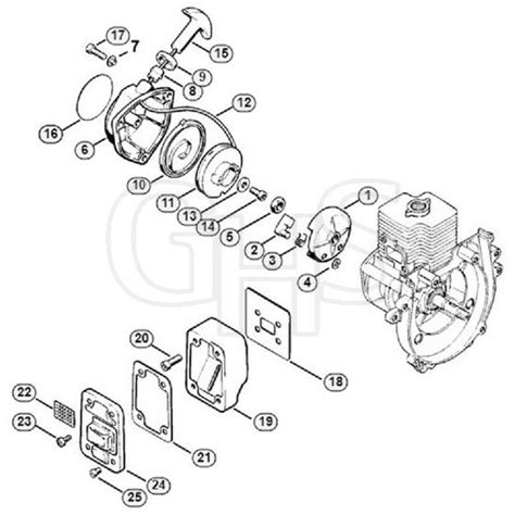 Genuine Stihl FS62 R B Rewind Starter Muffler GHS