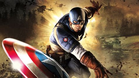 Fotomural Capitan America Lanzando Su Escudo Personajes