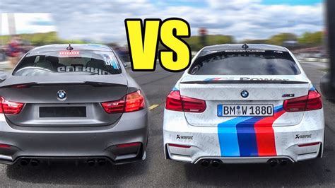 BMW M3 F80 Vs BMW M4 F82 DRAG RACE YouTube