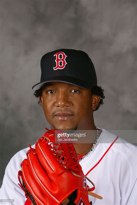 Pitcher Pedro Martinez of the Boston Red Sox poses for a portrait ...