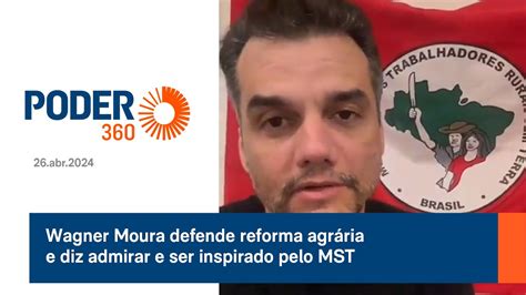 Wagner Moura defende reforma agrária e diz admirar e ser inspirado pelo