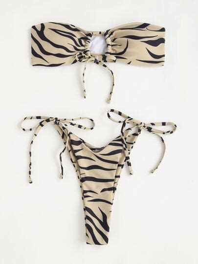 Shop Bandeau Swimwear Bandeau Bikini Shein Usa