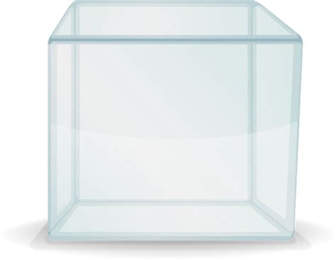 Vector image of transparent cube box | Public domain vectors