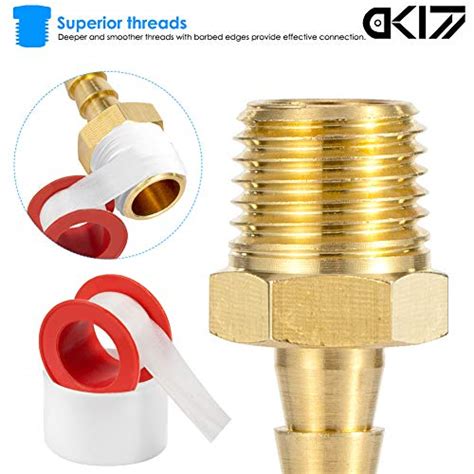 Brass Barb X Npt Male End Air Hose Pipe Fitting Threaded