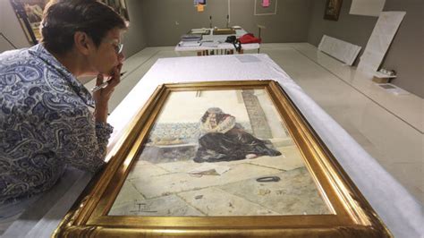 Fotos del montaje de la nueva exposición del Museo Carmen Thyssen de Málaga