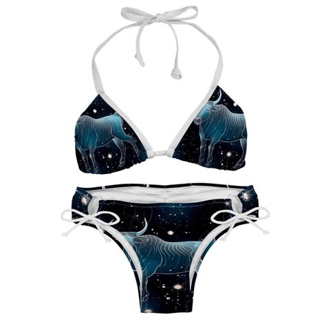 Taurus Constellation Swimsuit Bikini Set With Detachable Sponge And