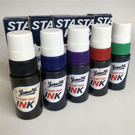 Yamura Stamp Pad Ink Yamura 50 cc Tinta Stempel - Biru