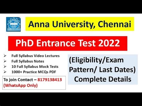 Anna University Phd Admission Imp Notice How To Prepare For Phd