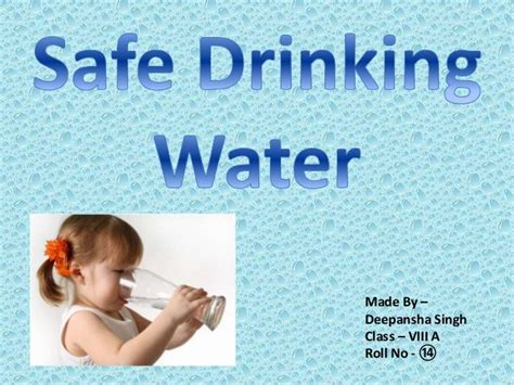 Safe Drinking Water