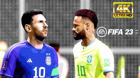 Fifa 23 Brazil Vs Argentina Fifa World Cup Final 2022 Qatar Pc Gameplay Next Gen 2023