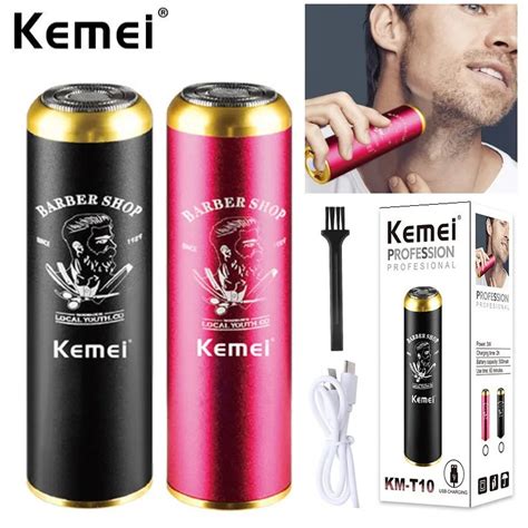 Original KEMEI KM T10 Mini Men Electric Shaver Wet And Dry Use USB