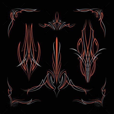 Pinstriping Svg Car Pinstripe And Motorcycle Vintage Hand Drawn Art