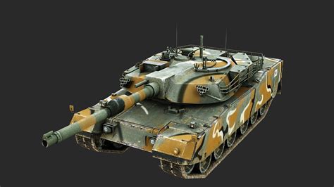 South Korea K2 Black Panther Main Battle Tank 3D Asset 1