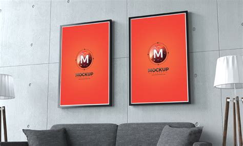 Home Interior Photo Frames Mockup