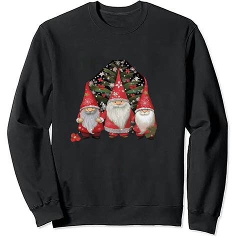 Maxpress Gnome Graphic Sweatshirt For Women Merry Christmas Shirts