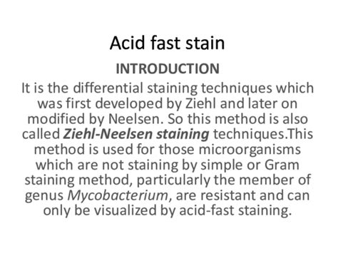 (PPT) Acid fast stain