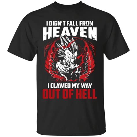 Super Saiyan Majin Vegeta Out Of Hell Shirt Unisex Funny Cool Fashion