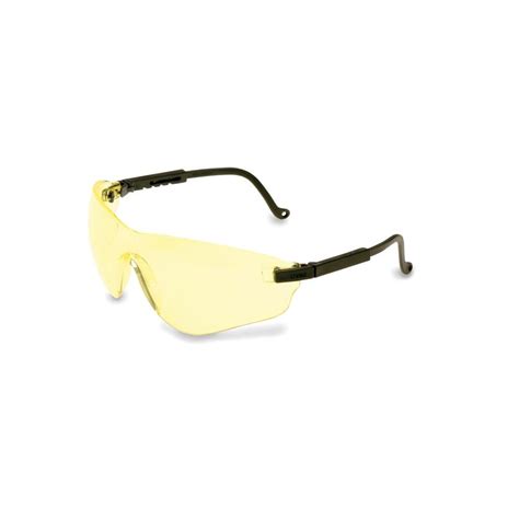 Uvex Falcon Safety Glasses With Amber Tint Uvextreme Lens And Black Frame S4502x The Home Depot