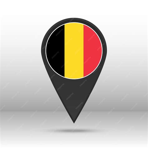Premium Vector | Map pin belgium flag vector