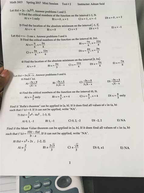 Solved Let F X 2x 3x 2 3 Answer Problems 1 And 2