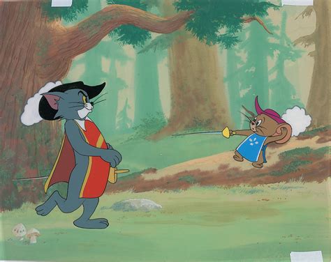 Tom and Jerry production cels and production background from Royal Cat