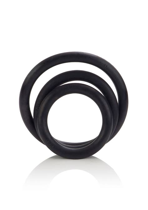 Calexotics Black Rubber Ring 3 Piece Set