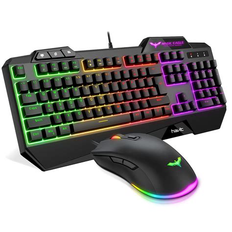 Havit Wired Gaming Keyboard Mouse Combo LED Rainbow Backlit Gaming