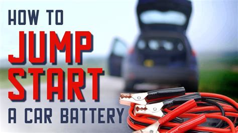 How To Jump Start A Car Battery Youtube