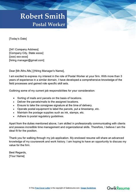 Post Office Cover Letter Fillable Online How To Write A Post Office