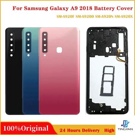 For Samsung Galaxy A9 2018 A920f Sm A920 Middle Frame A920f Battery Back Cover Rear Door Housing