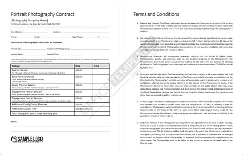 Free Photography Contract Templates In Ms Word Format