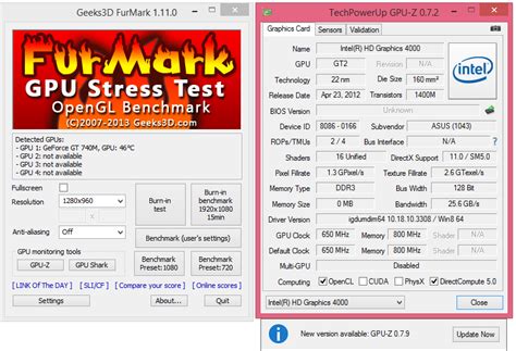 FurMark Тестирование видеокарты