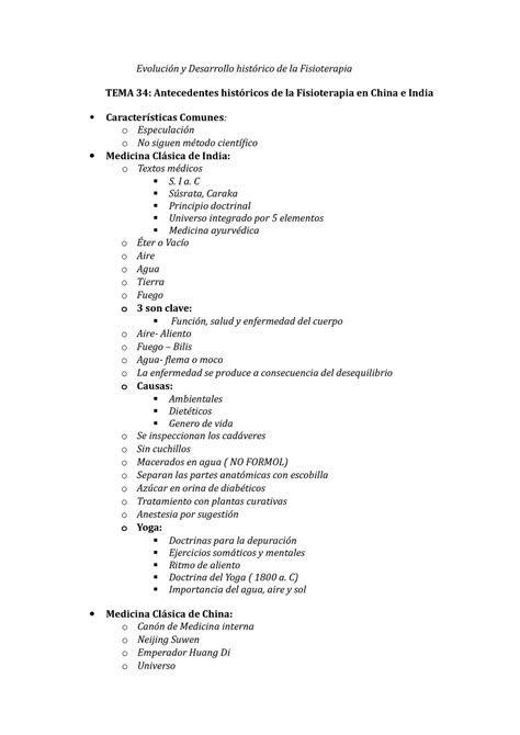 T Resumen Fundamentos De Fisioterapia Y Desarrollo De La