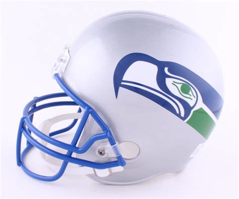 Jim Zorn Steve Largent Signed Seahawks Full Size Throwback Helmet