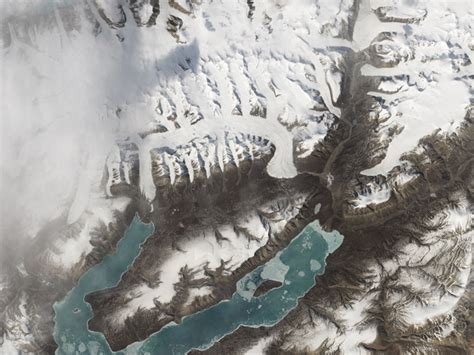 Glaciers On Ellesmere Island Nunavut Canada By Nasas Landsat Sattelite