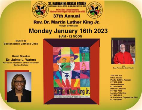 37th Annual Rev Dr Martin Luther King Jr Prayer Breakfast St John St Paul Catholic