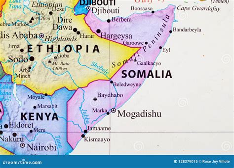 Map of Somalia stock image. Image of north, explore - 128379015