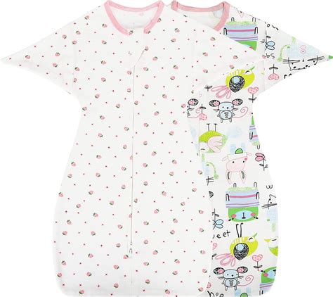 2 Pack Transition Swaddle With 2 Way Zipper 100 Cotton