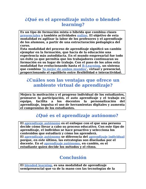 ¿qué Es El Aprendizaje Mixto O Blended Learning Estrategias De