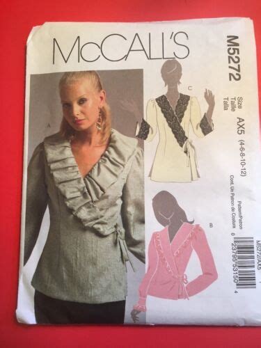 Mccall S Misses Blouses Pattern Sizes Ebay